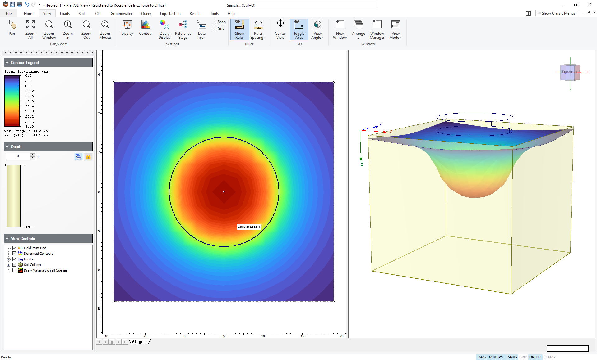 Deformed Contours Model View